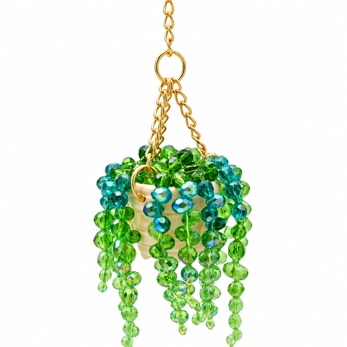 Handmade Beaded Hanging Plant Suncatcher