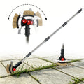 Garden crack weeder tool with adjustable head for cleaning pathways and removing weeds.