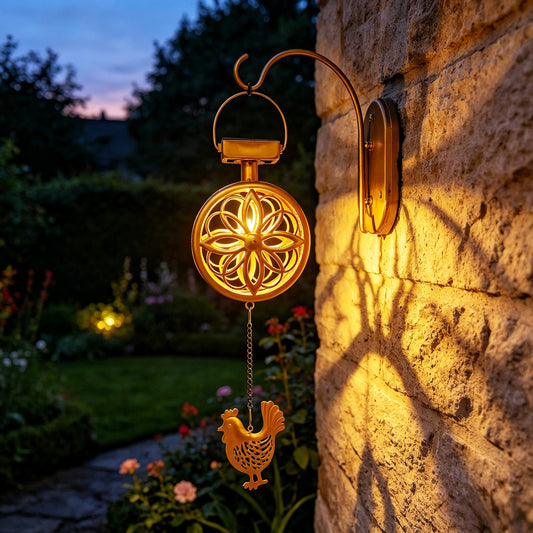 Solar Floral Wind Chime Lantern