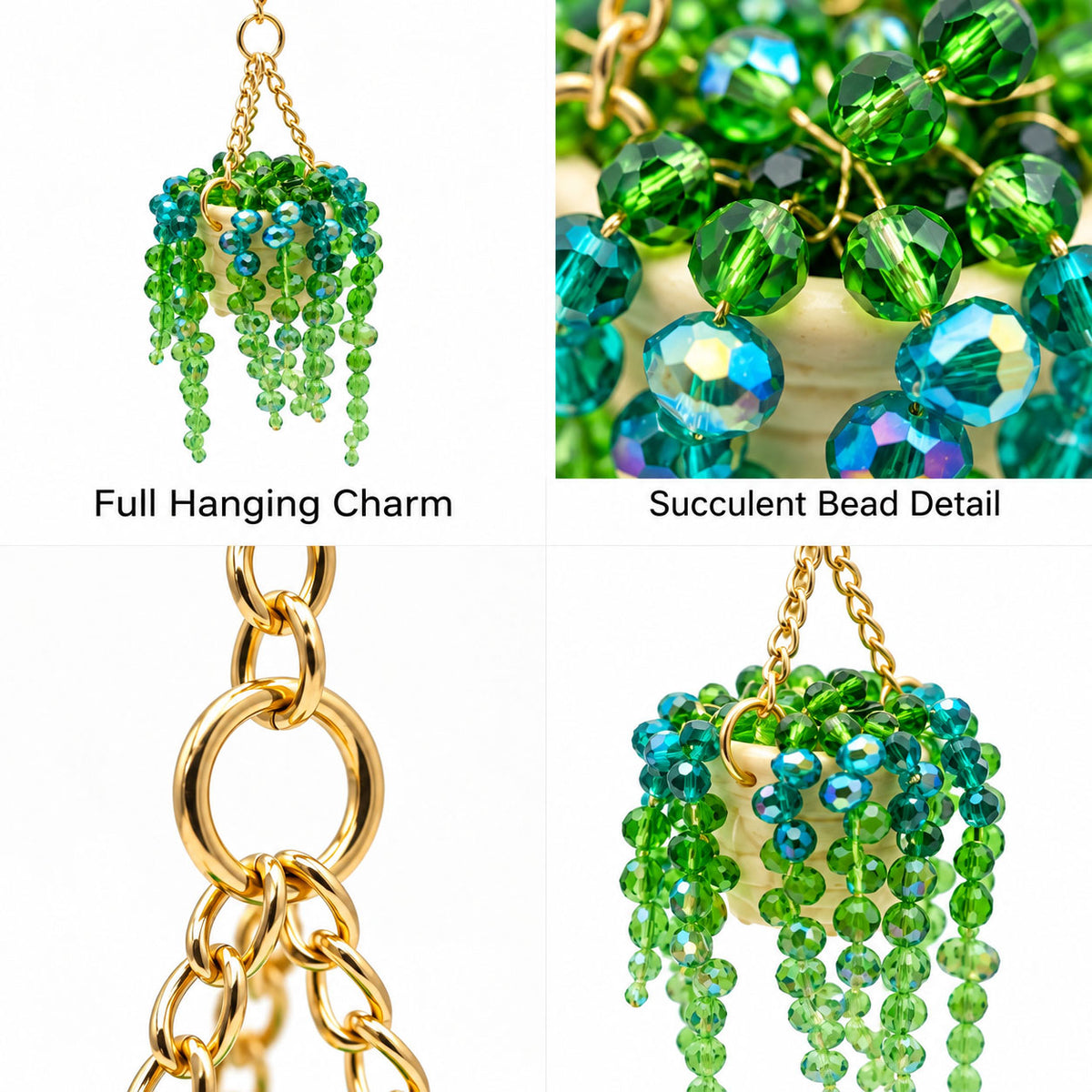 Handmade Beaded Hanging Plant Suncatcher