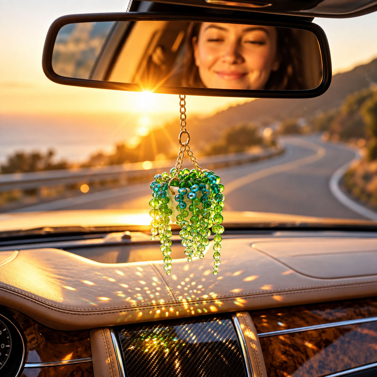Handmade Beaded Hanging Plant Suncatcher