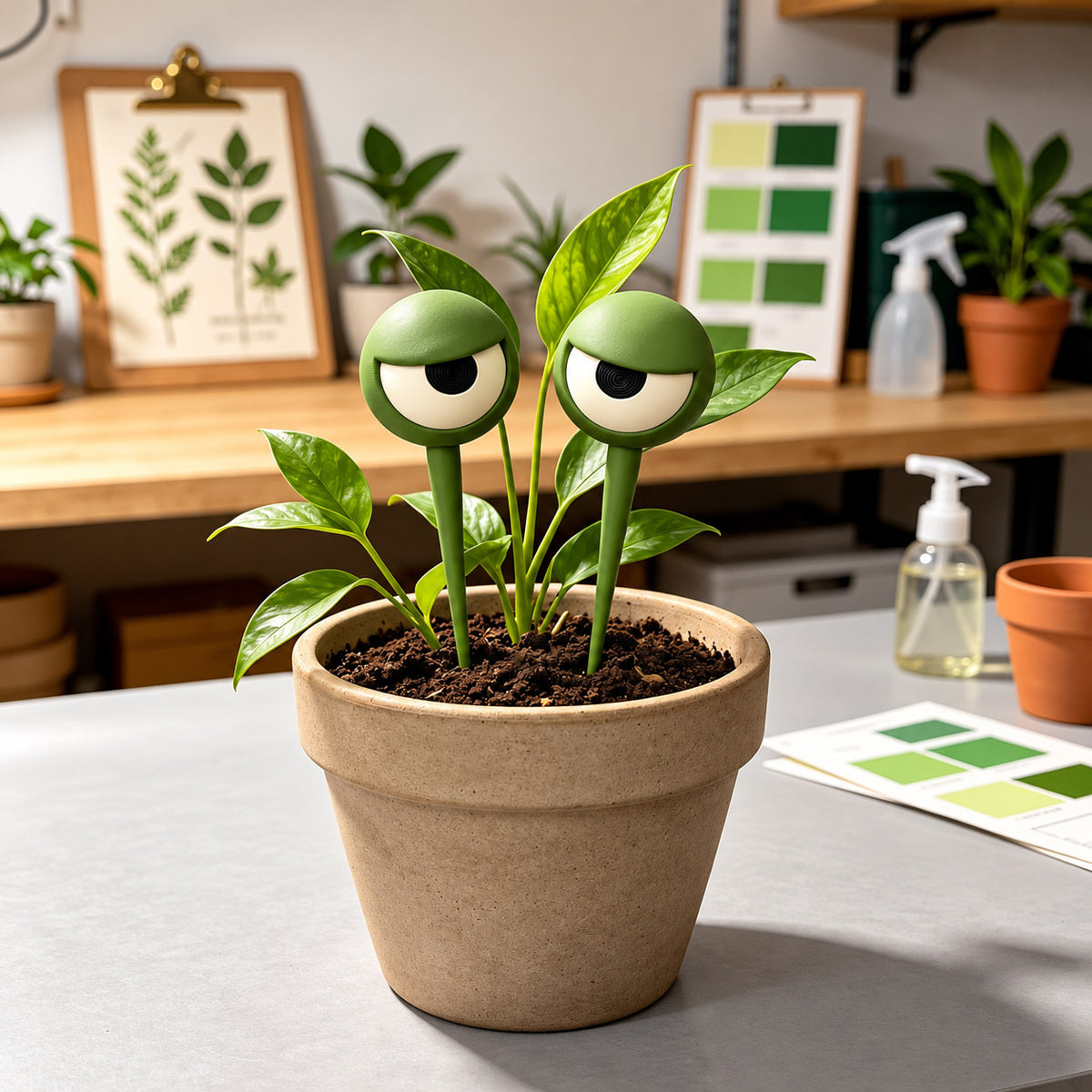Grumpy plant eyes