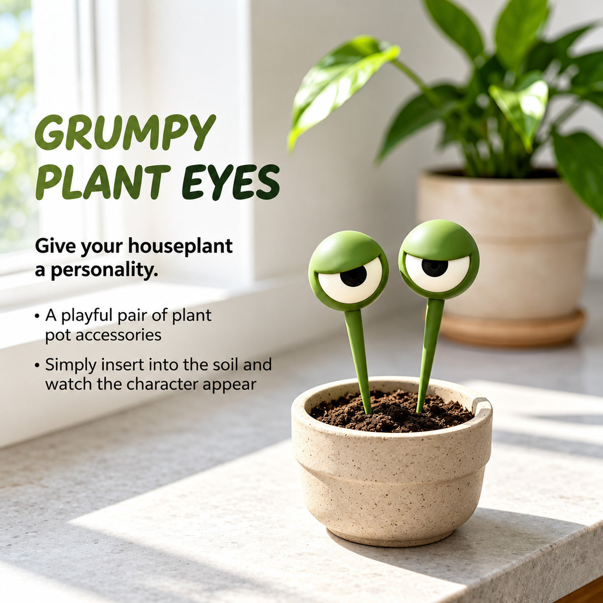 Grumpy plant eyes