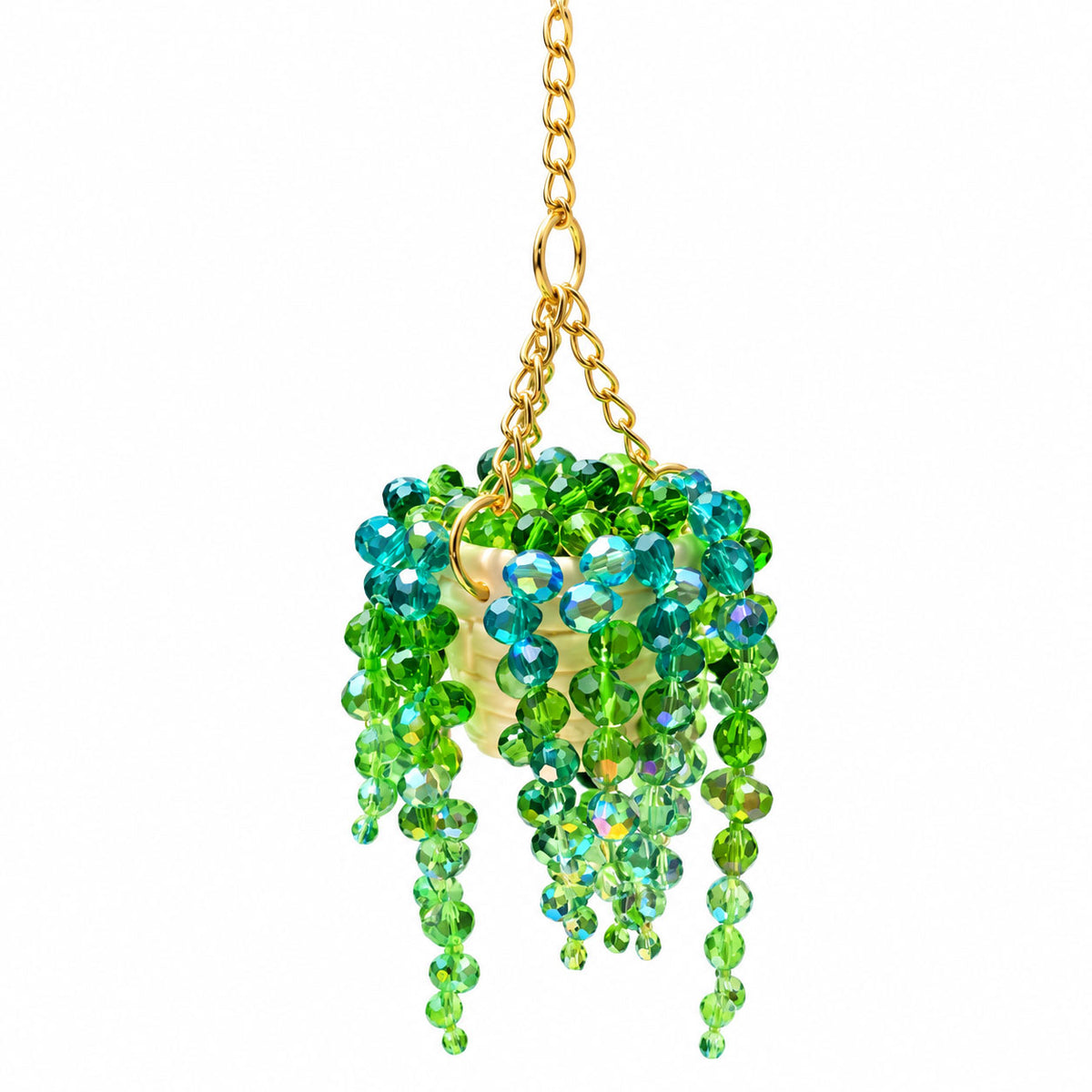 Handmade Beaded Hanging Plant Suncatcher