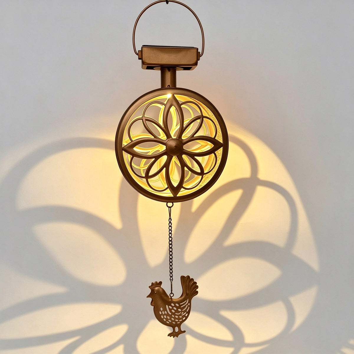 Solar Floral Wind Chime Lantern