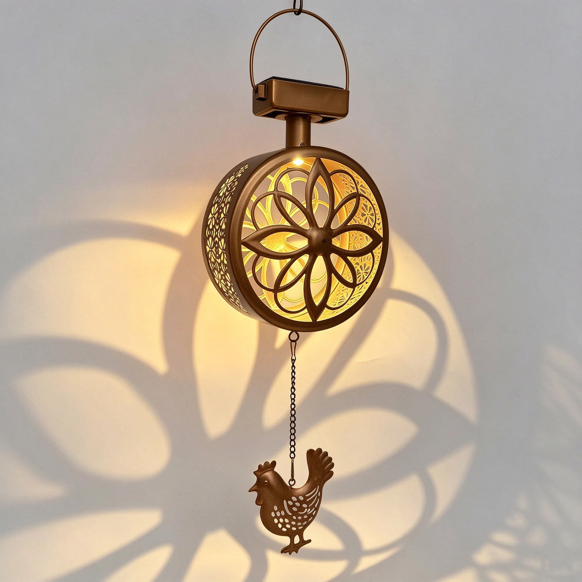 Solar Floral Wind Chime Lantern