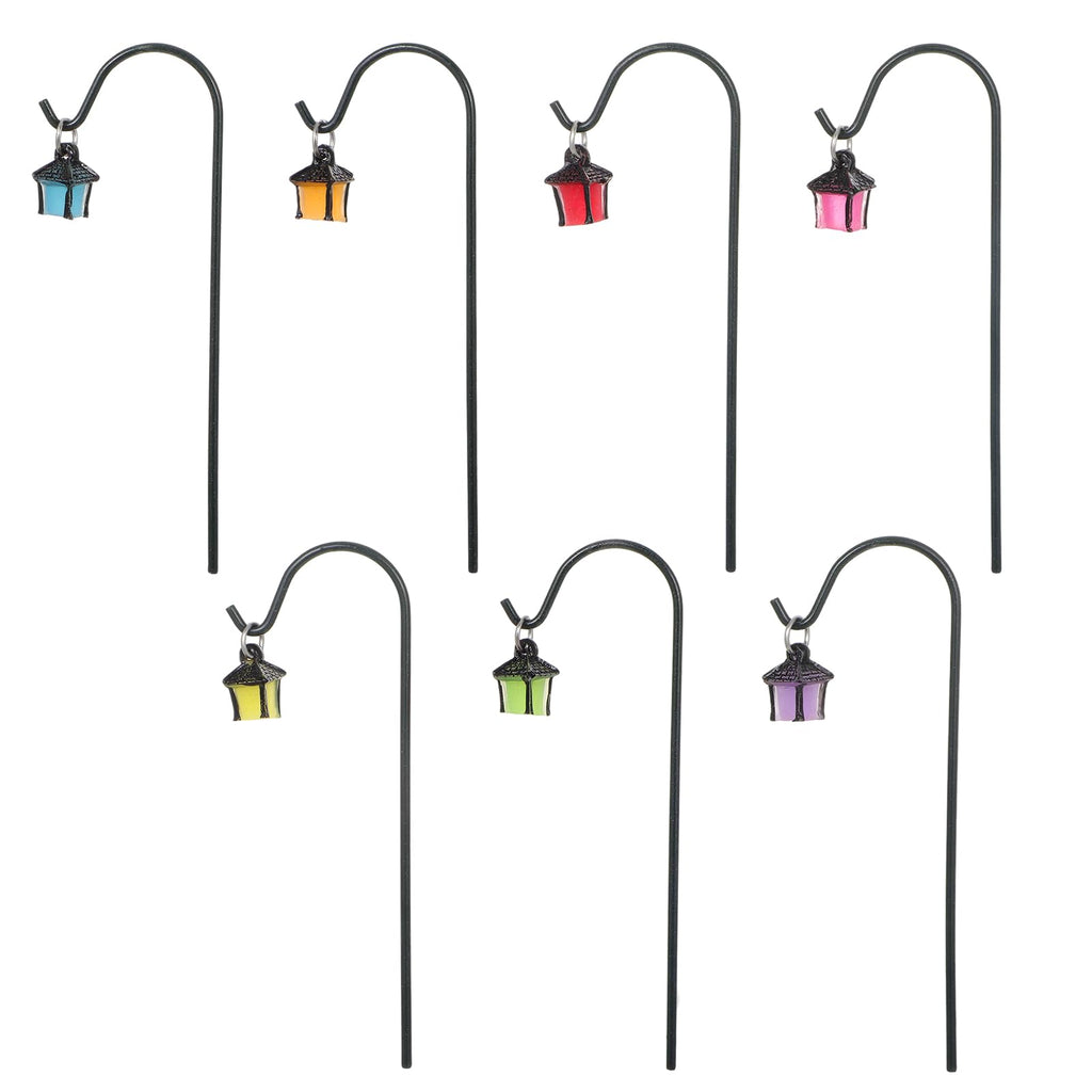 7Pcs Luminous Mini Lantern Garden Stakes, Fairy Micro Landscape Decor
