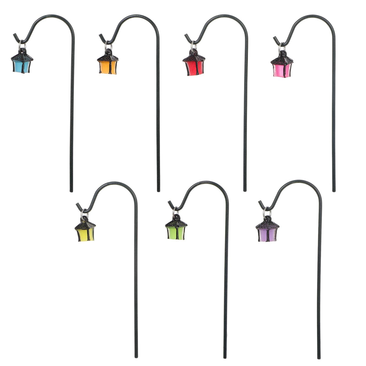7Pcs Luminous Mini Lantern Garden Stakes, Fairy Micro Landscape Decor